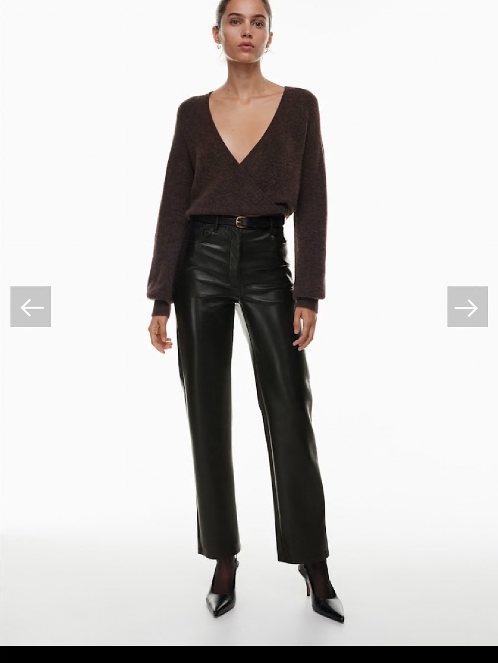 Black Pleather Wilfred Melina Pant